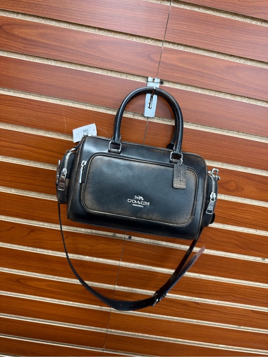 Coach Other - NWT Coach Rowan Satchel Bag With Pockets In Loved Leather Black Brown CES83